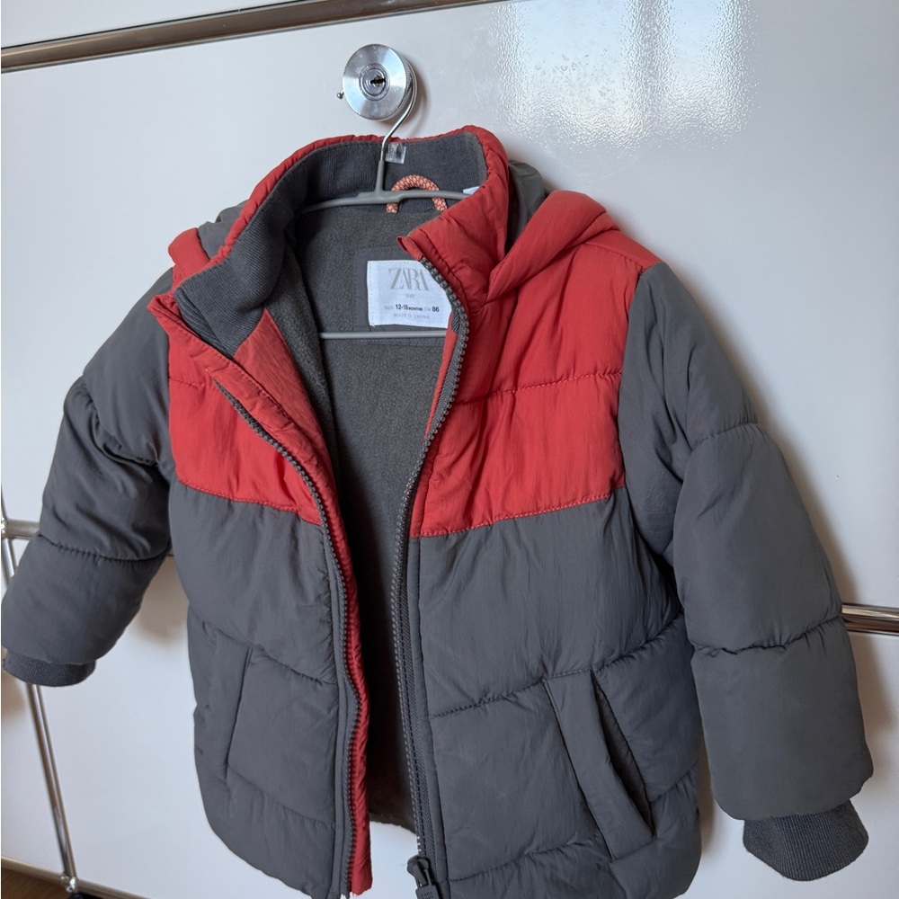 Zara Kids Two-Tone Puffer Jacket 12-18 months